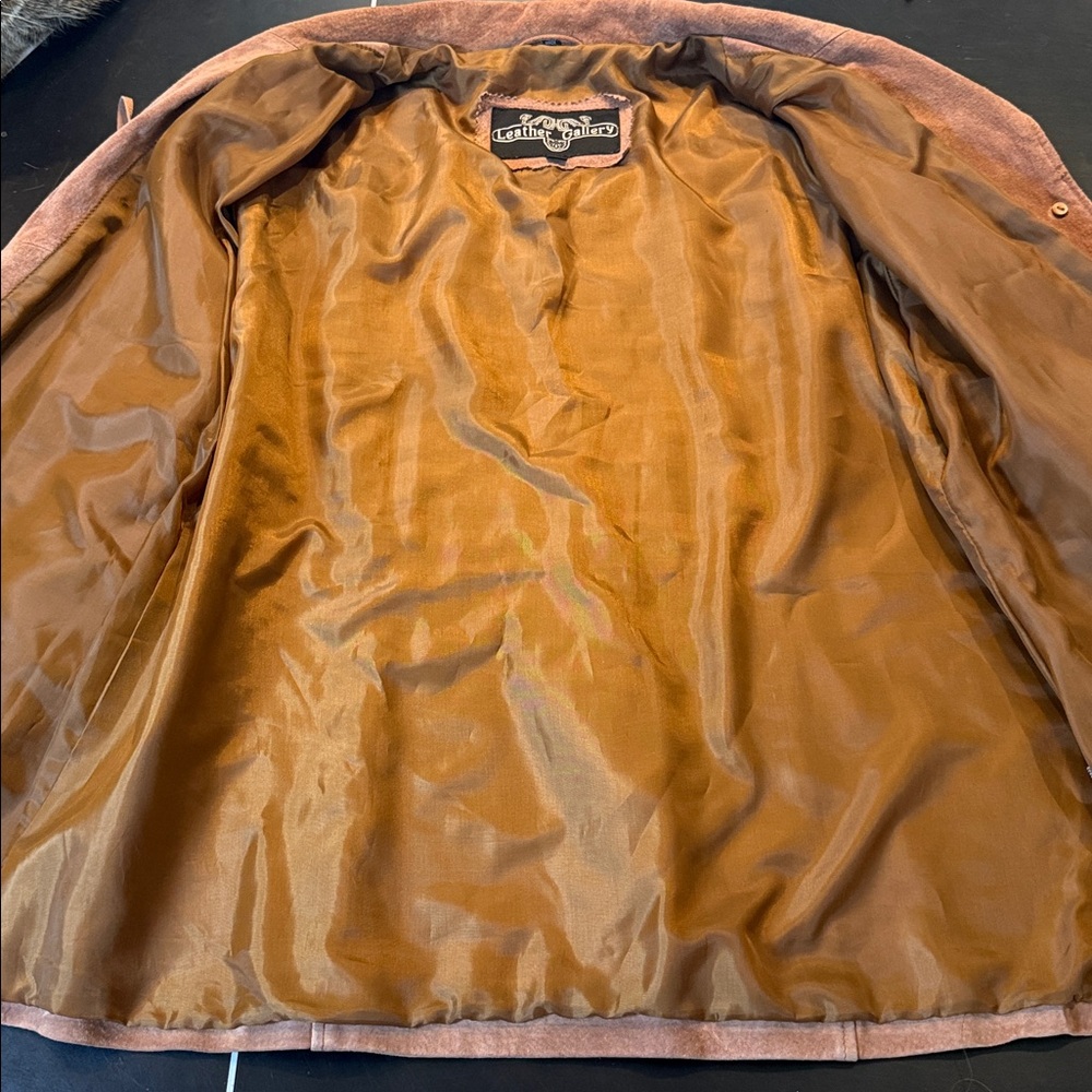 VTG Leather Factory Suede Fringe Jacket Western Cowgirl Boho Rodeo Festival - Picture 12 of 13